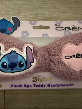 Disney Plush Spa Headband with Stitch Accent - Pink